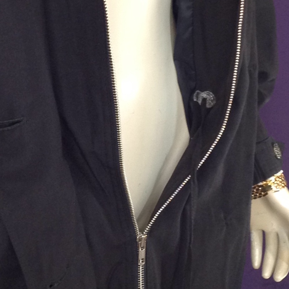 Gallery Black Drawstring Waist Lining Jacket - image 5